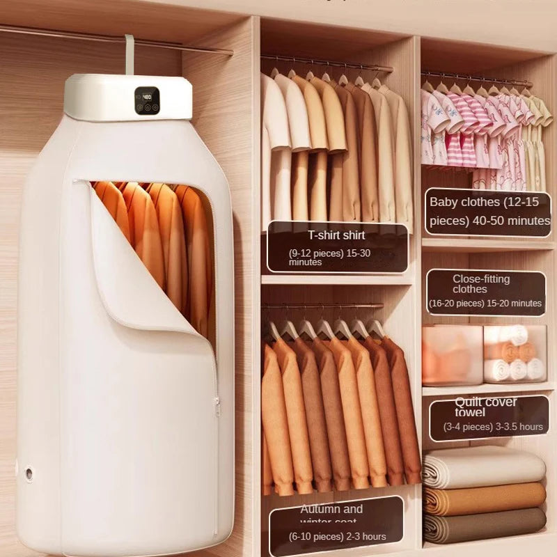 Compact Electric Clothes Dryer – Timer & Remote Control