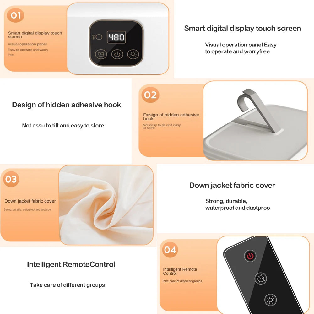 Compact Electric Clothes Dryer – Timer & Remote Control