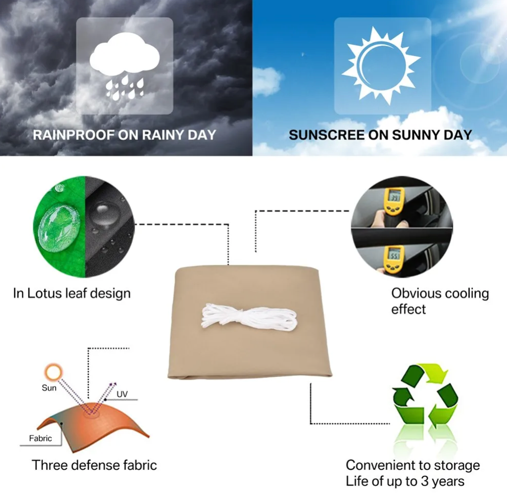 Triangle Sun Shade Sail – Waterproof, 98% UV Block